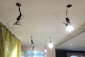 Kitchen extension, plastering new ceilin